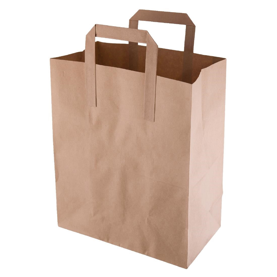 JA528 Fiesta Recyclable Flat Handle Bag Brown – Medium (Pack 250)