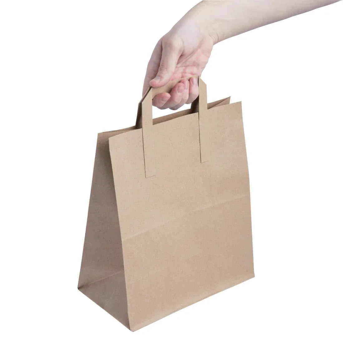 JA529 Fiesta Recyclable Flat Handle Bag Brown – Large (Pack 250)
