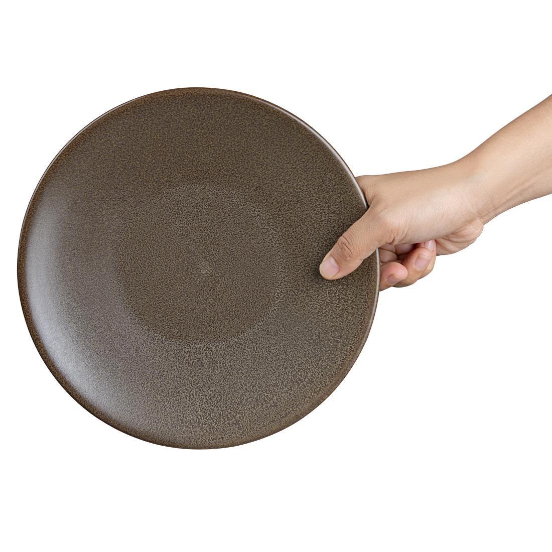 JA551 Olympia Ember Mahogany Coupe Plate - 230mm 9" (Box 6)