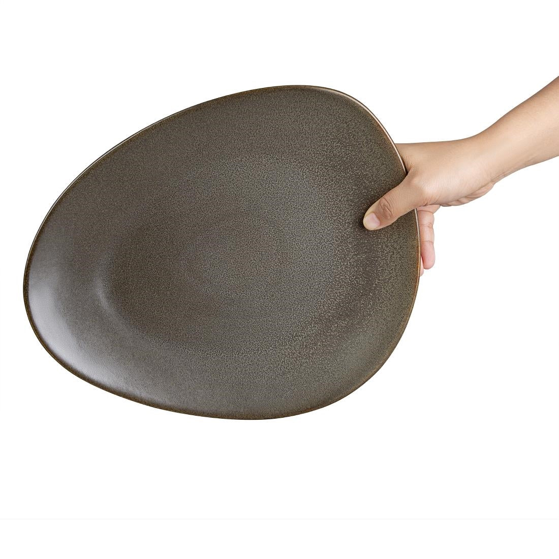 JA556 Olympia Ember Mahogany Triangle Plate - 308x255mm 12" (Box 4)