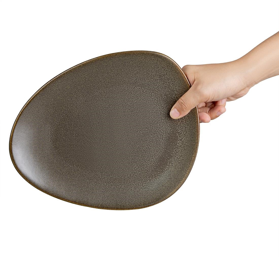 JA558 Olympia Ember Mahogany Triangle Plate - 250x207mm 10" (Box 6)