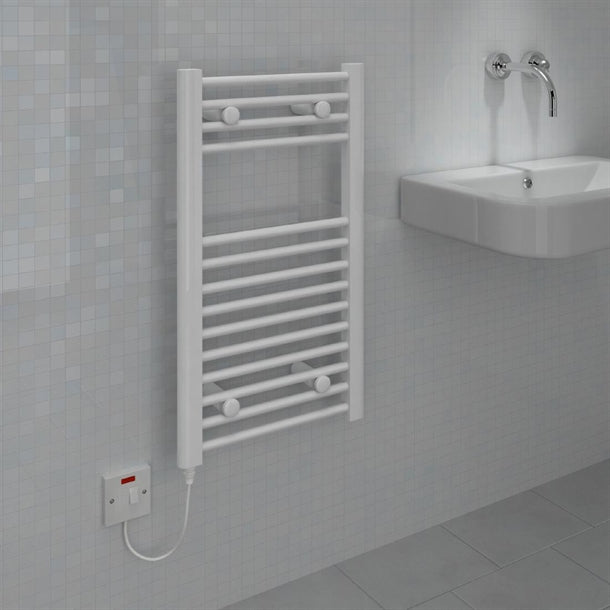 JA696 Kudox White Electric Towel Rail - 150W