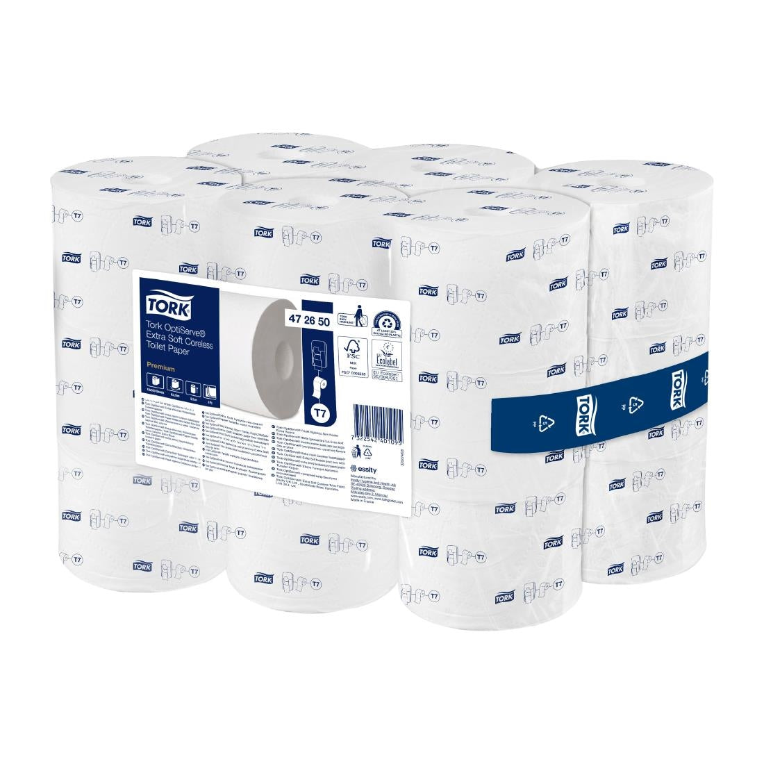 JA857 Tork OptiServe Extra Soft Coreless Toilet Roll - 3ply (18 Rolls)