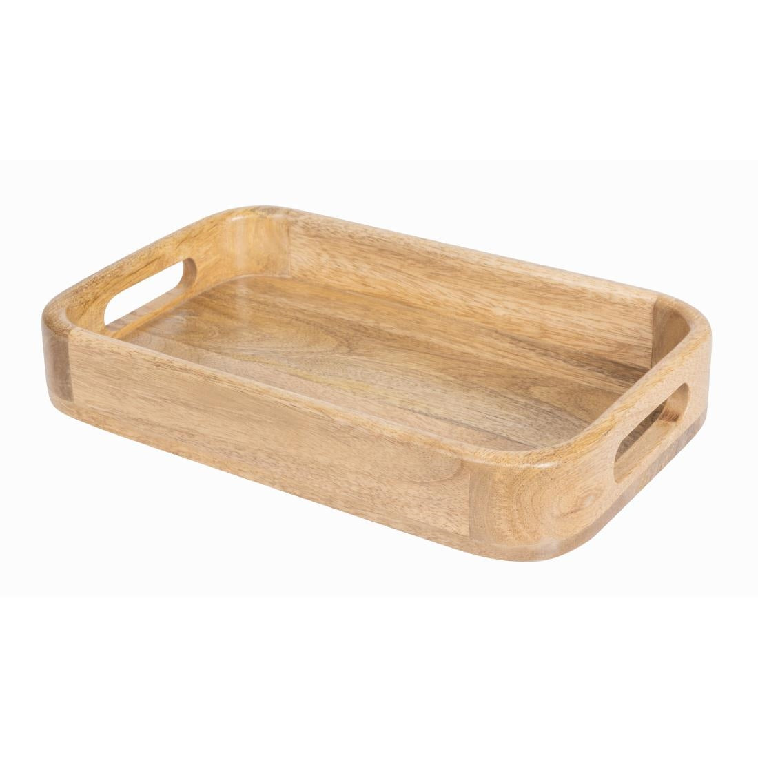 JA887 Olympia Mango Wood Rectangular Deep Sided Tray - 300x190x50mm