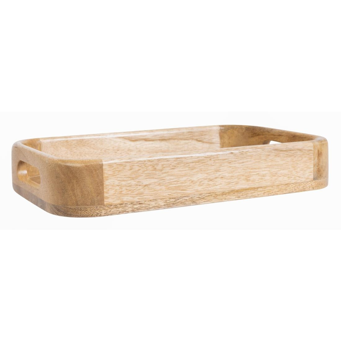 JA887 Olympia Mango Wood Rectangular Deep Sided Tray - 300x190x50mm
