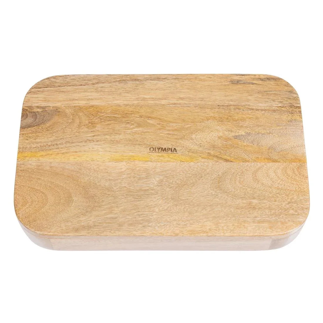 JA887 Olympia Mango Wood Rectangular Deep Sided Tray - 300x190x50mm