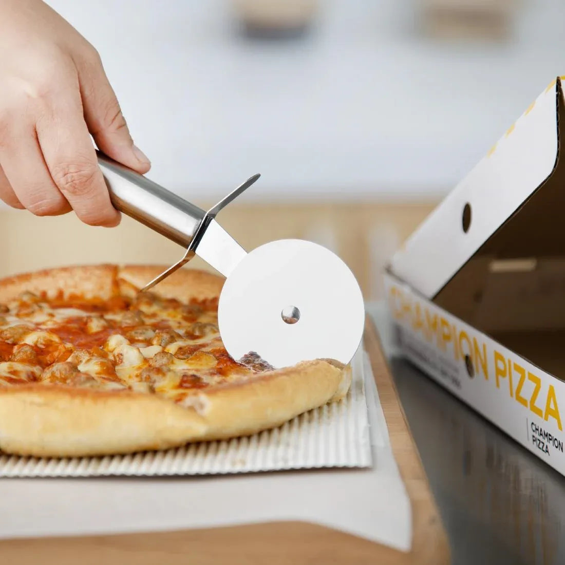 JA898 Nisbets Essentials Stainless Steel Pizza Cutter