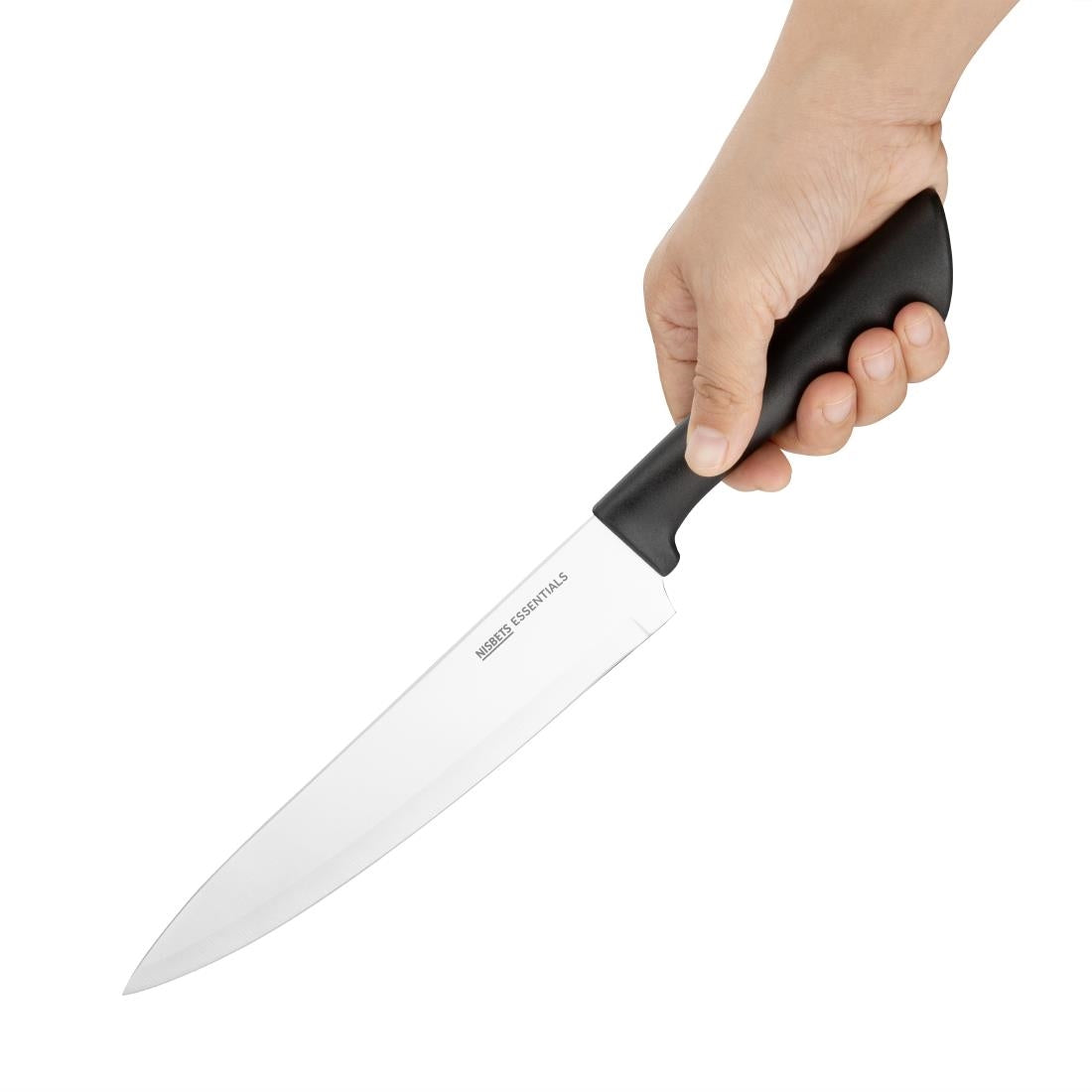 JA906 Nisbets Essentials Black Chef Knife 8"