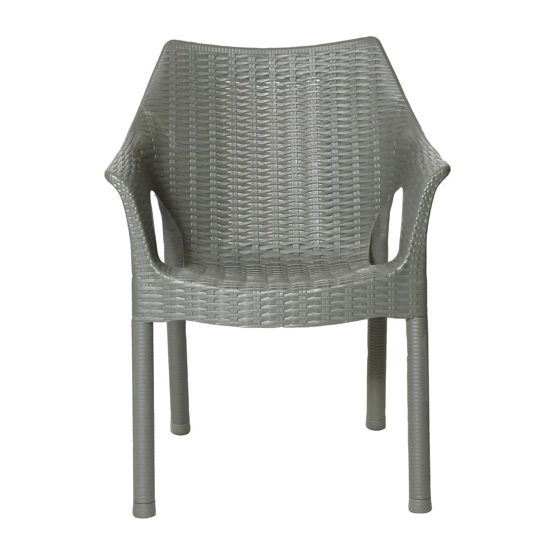 JA912 Bolero Elements Polypropylene Arm Chair Olive Green (Set 4)