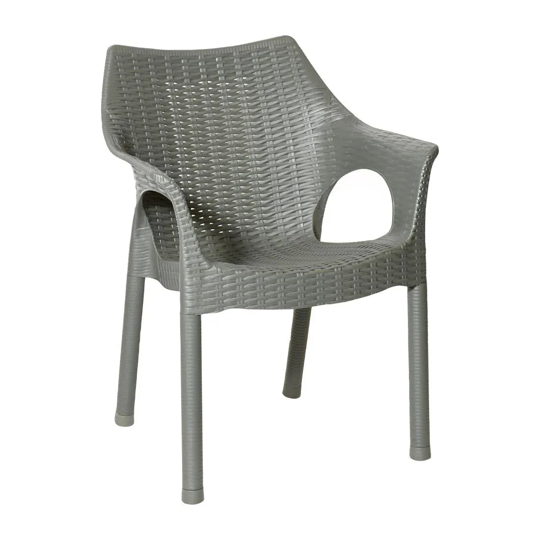 JA912 Bolero Elements Polypropylene Arm Chair Olive Green (Set 4)
