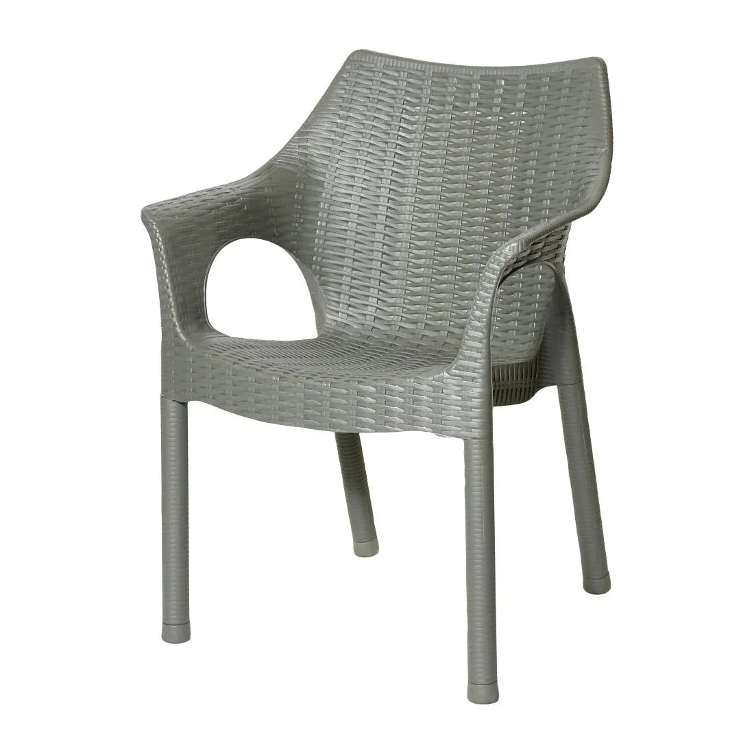 JA912 Bolero Elements Polypropylene Arm Chair Olive Green (Set 4)
