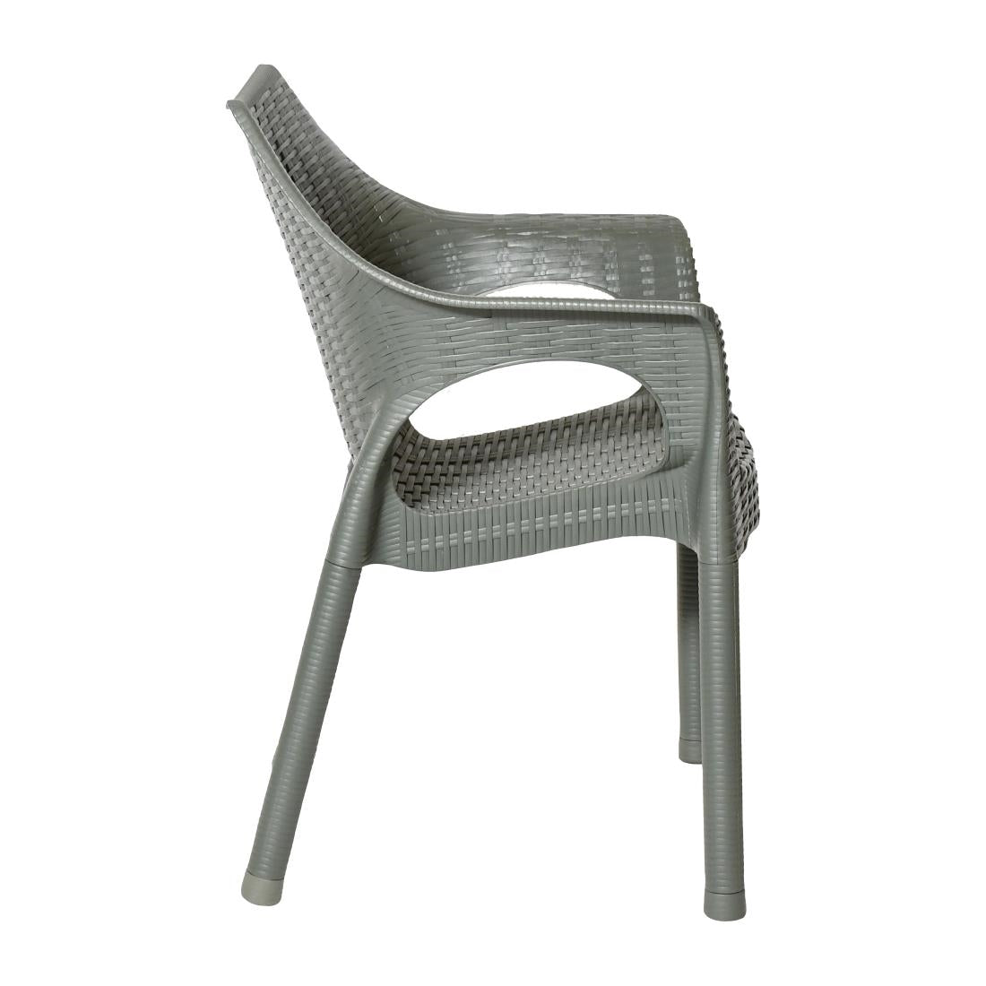 JA912 Bolero Elements Polypropylene Arm Chair Olive Green (Set 4)