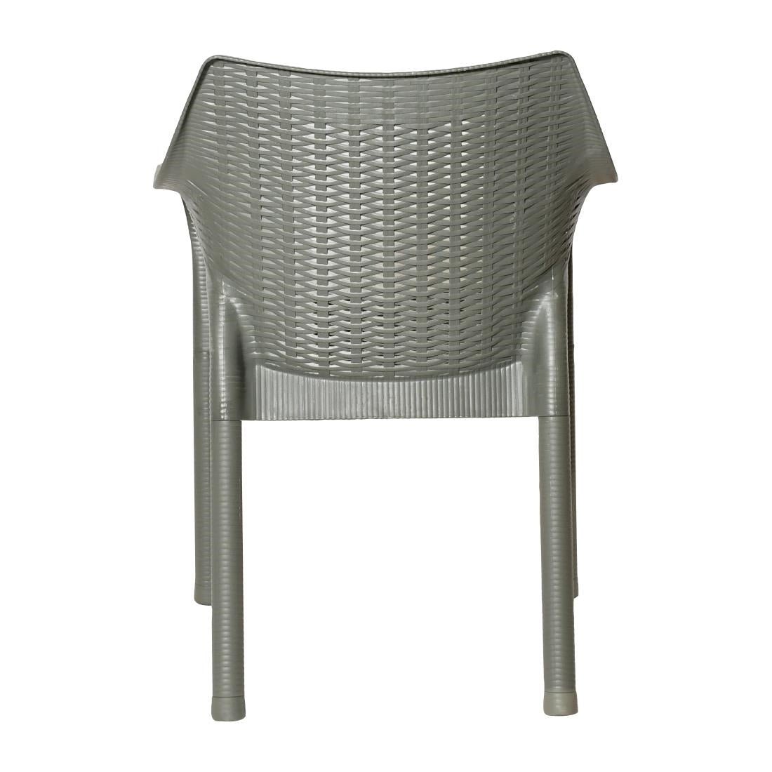 JA912 Bolero Elements Polypropylene Arm Chair Olive Green (Set 4)