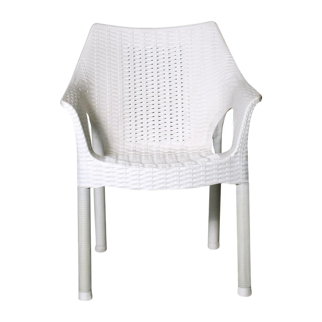 JA913 Bolero Elements Polypropylene Arm Chair Snow (Set 4)