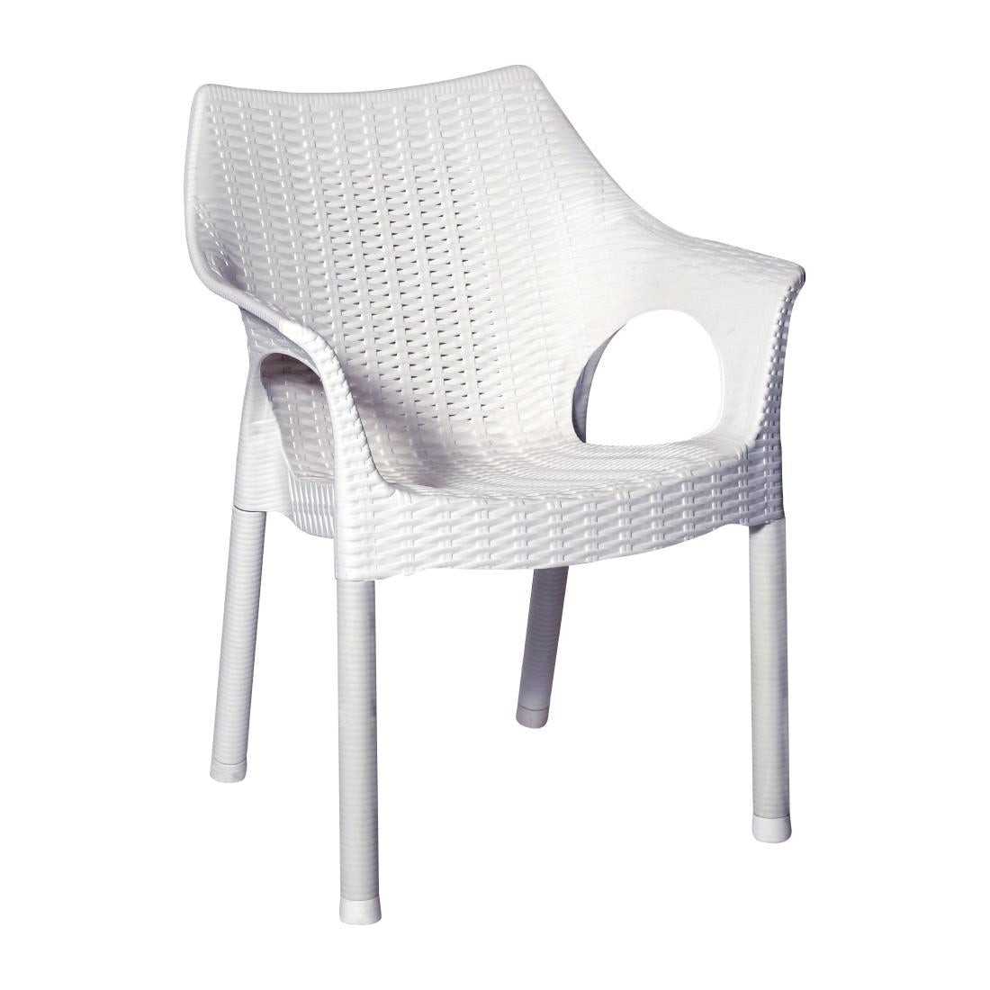 JA913 Bolero Elements Polypropylene Arm Chair Snow (Set 4)