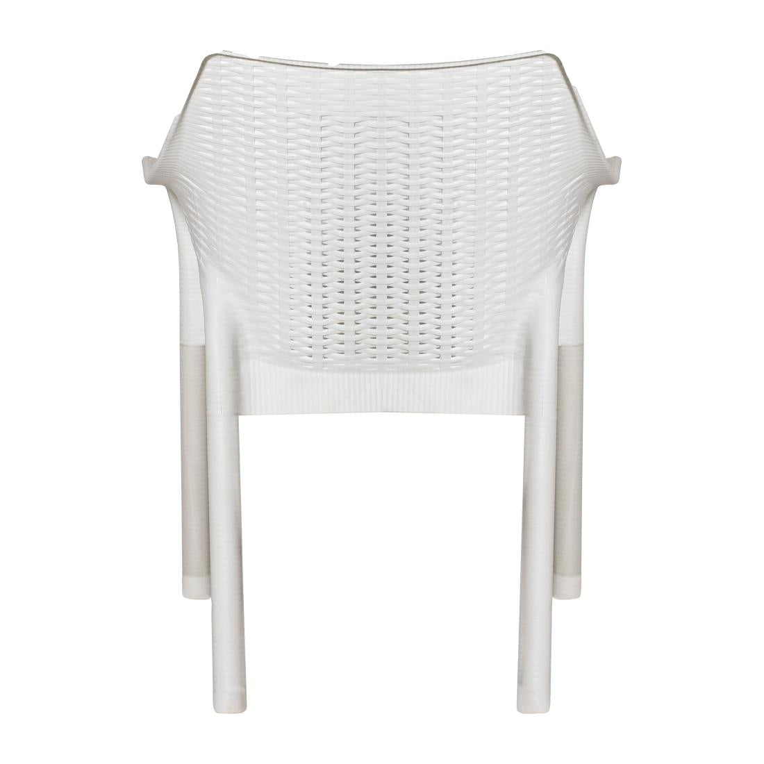 JA913 Bolero Elements Polypropylene Arm Chair Snow (Set 4)