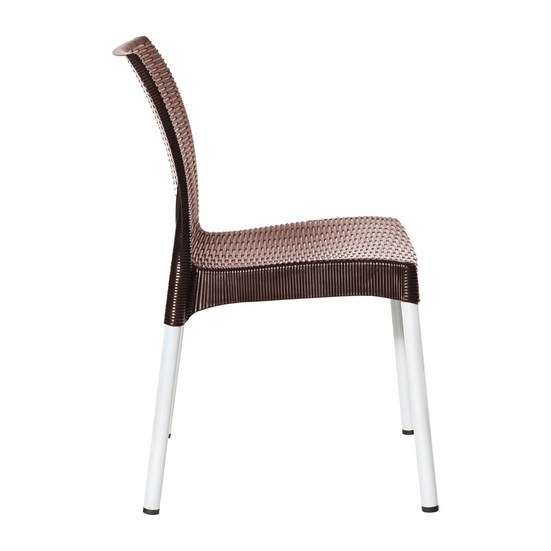 JA914 Bolero Elements Polypropylene Rattan Side Chair Dark Brown(Set 4)