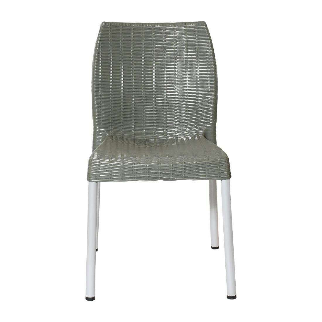 JA915 Bolero Elements Polypropylene Rattan Side Chair Olive Green (Set 4)