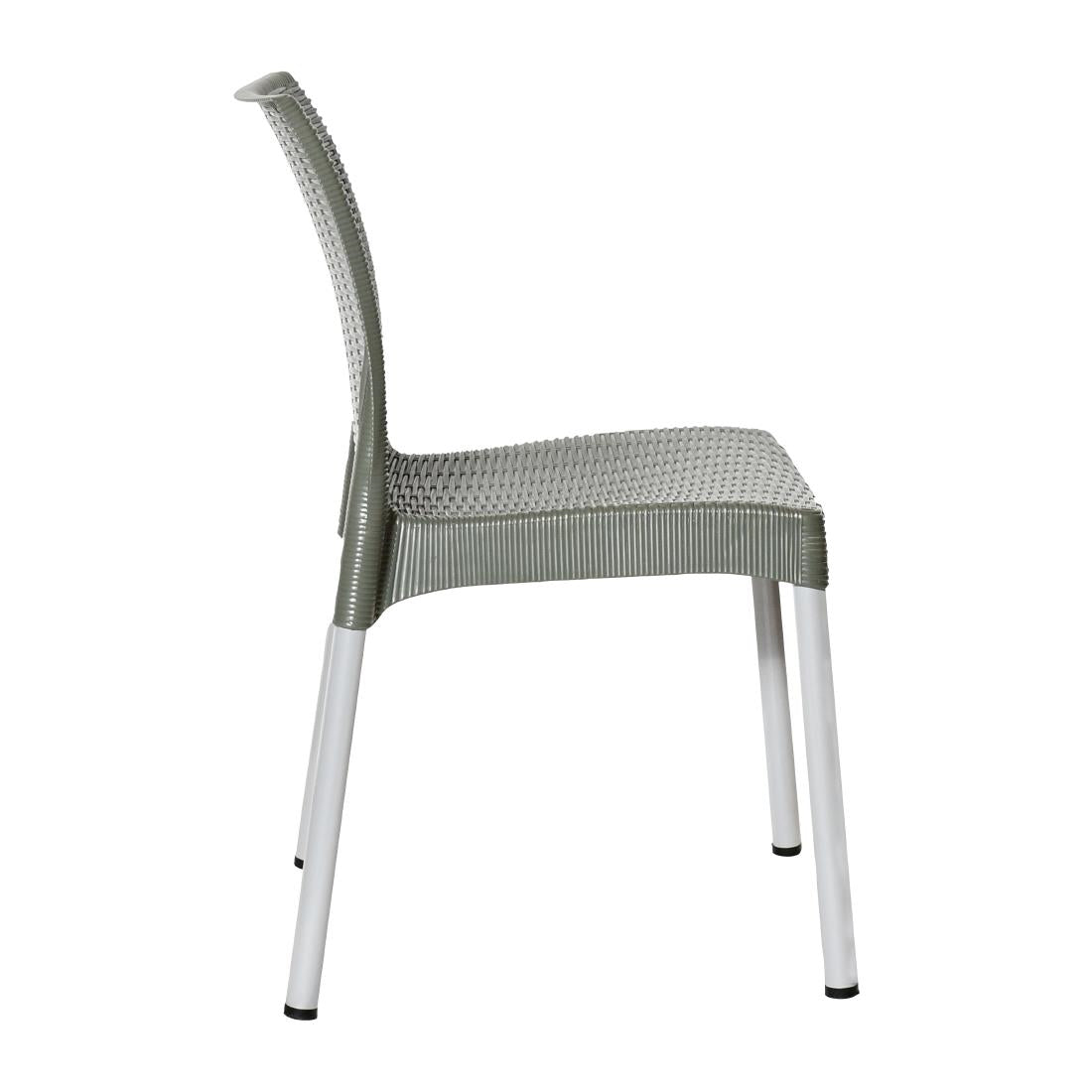 JA915 Bolero Elements Polypropylene Rattan Side Chair Olive Green (Set 4)