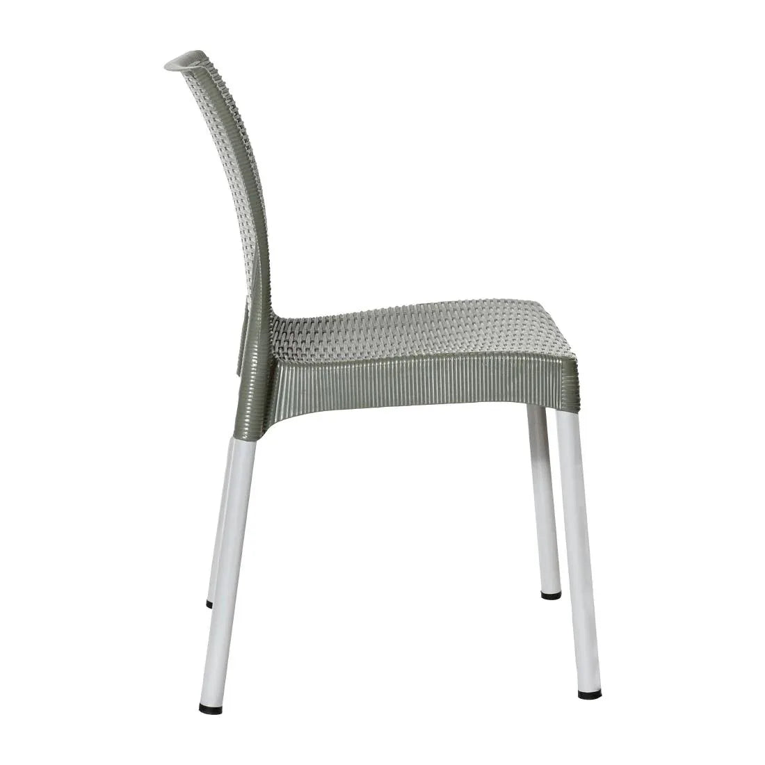 JA915 Bolero Elements Polypropylene Rattan Side Chair Olive Green (Set 4)