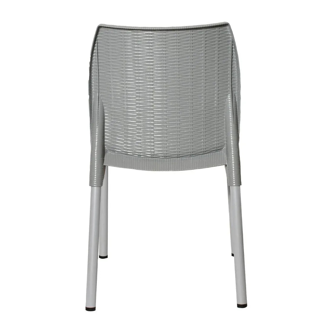 JA916 Bolero Elements Polypropylene Rattan Side Chair Medium Grey (Set 4)
