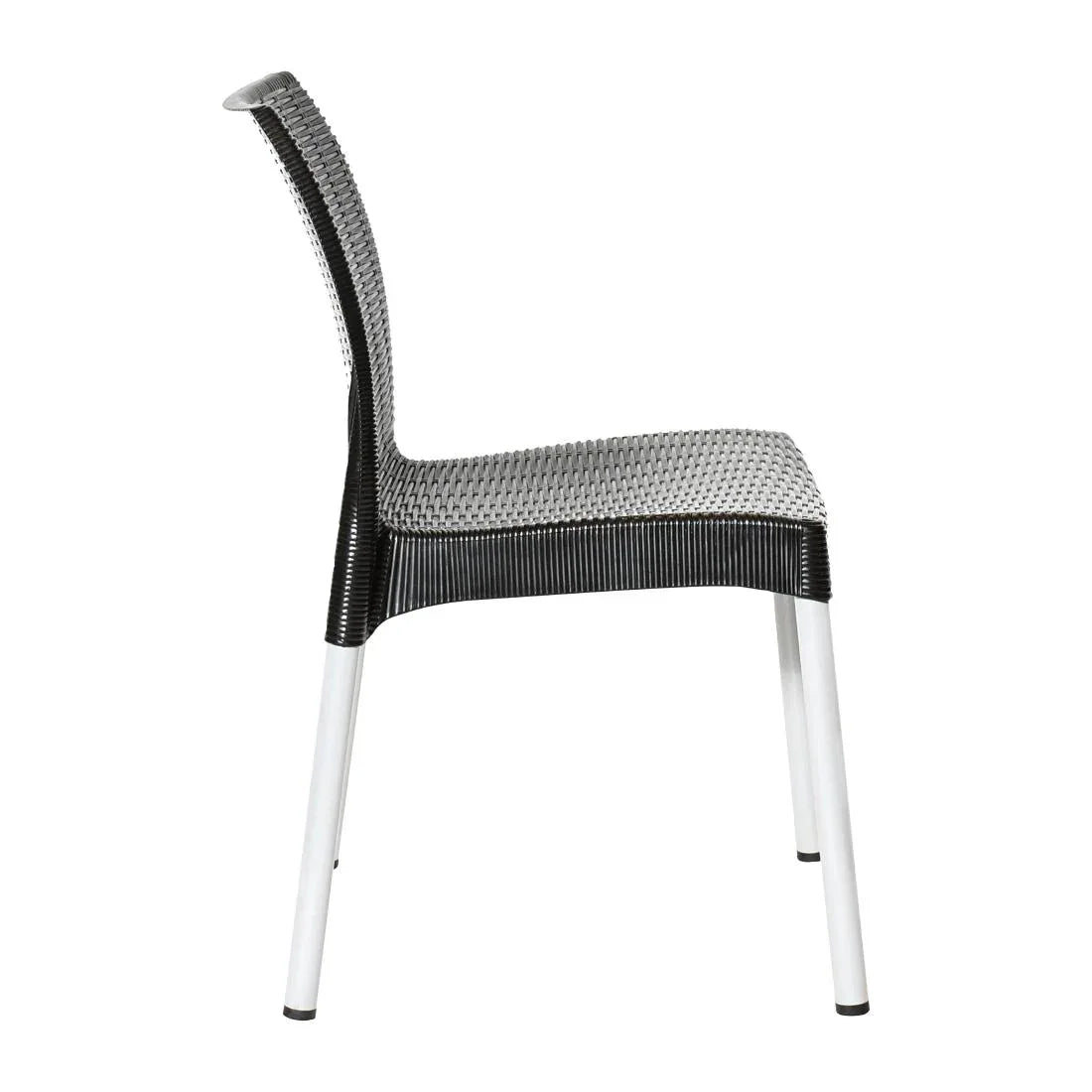 JA917 Bolero Elements Polypropylene Rattan Side Chair Black (Set 4)