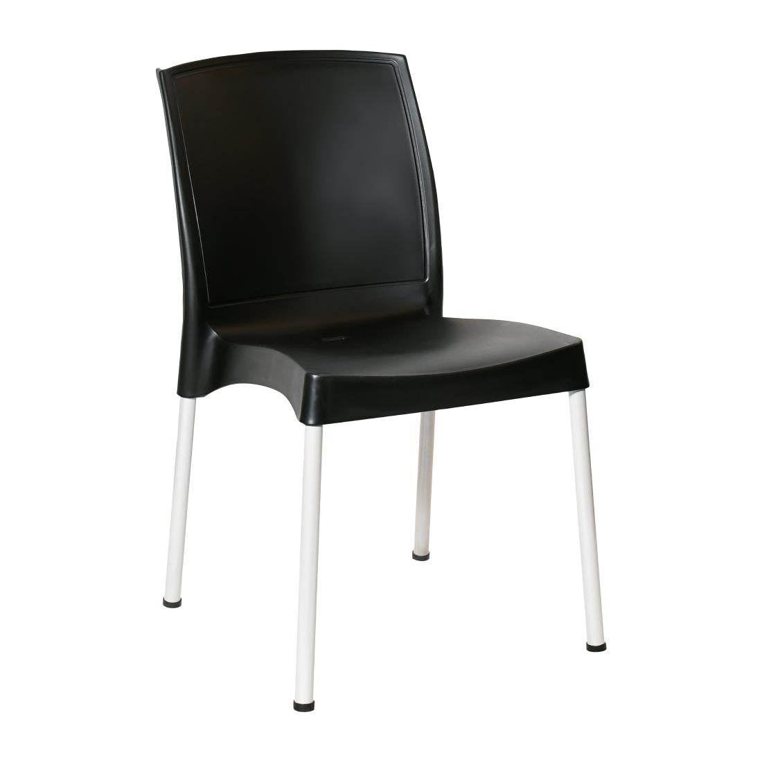 JA918 Bolero Elements Polypropylene Plain Side Chair Black (Set 4)