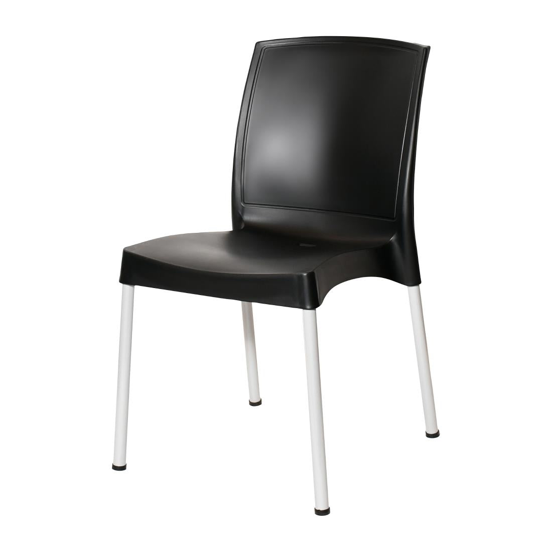 JA918 Bolero Elements Polypropylene Plain Side Chair Black (Set 4)