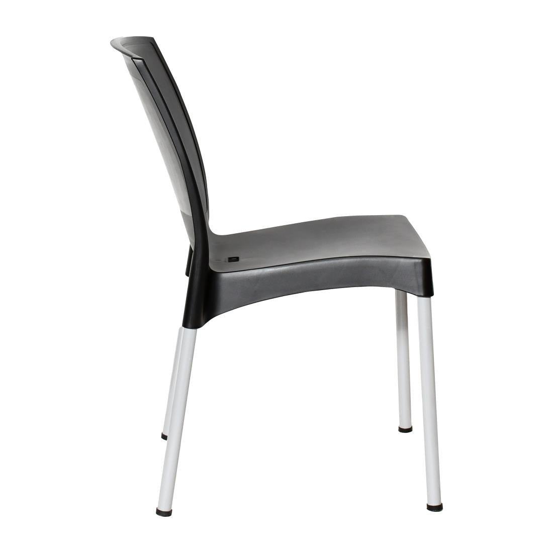 JA918 Bolero Elements Polypropylene Plain Side Chair Black (Set 4)