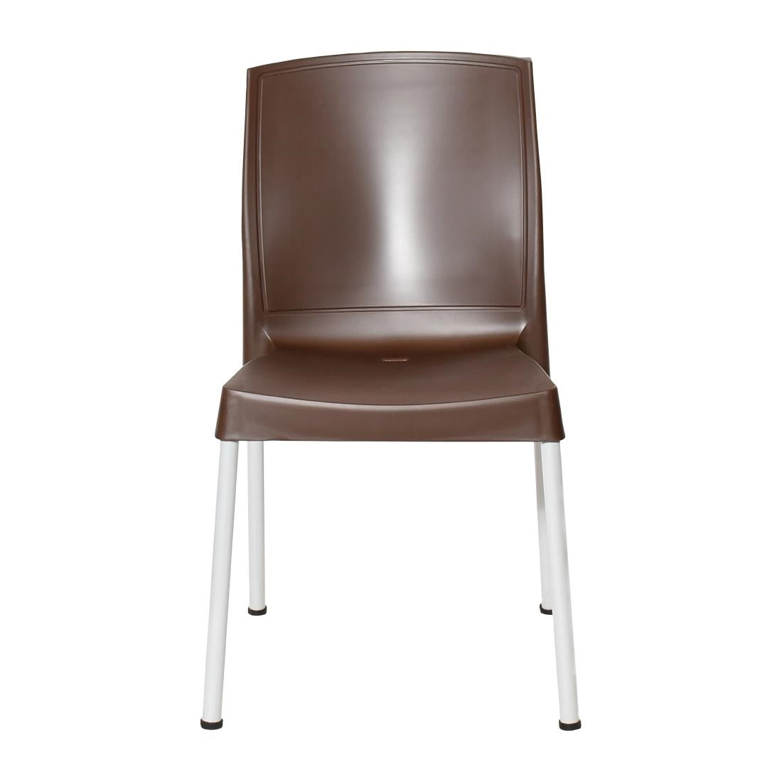 JA919 Bolero Elements Polypropylene Plain Side Chair Dark Brown (Set 4)