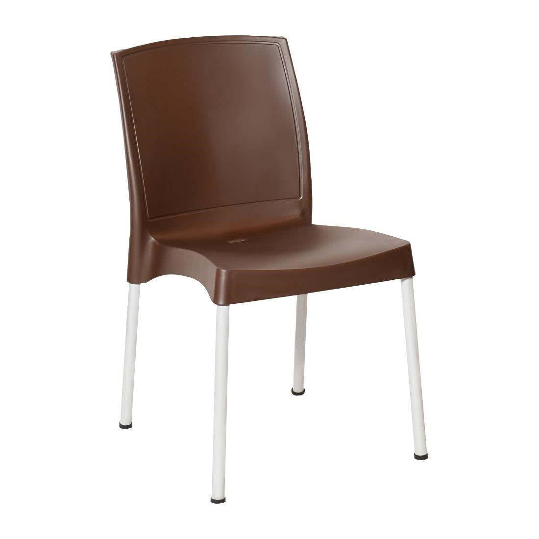 JA919 Bolero Elements Polypropylene Plain Side Chair Dark Brown (Set 4)
