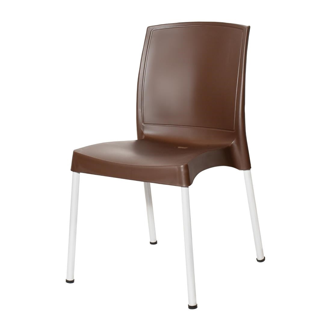 JA919 Bolero Elements Polypropylene Plain Side Chair Dark Brown (Set 4)