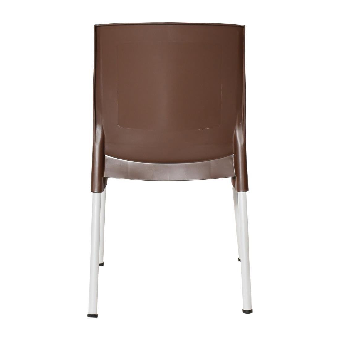 JA919 Bolero Elements Polypropylene Plain Side Chair Dark Brown (Set 4)