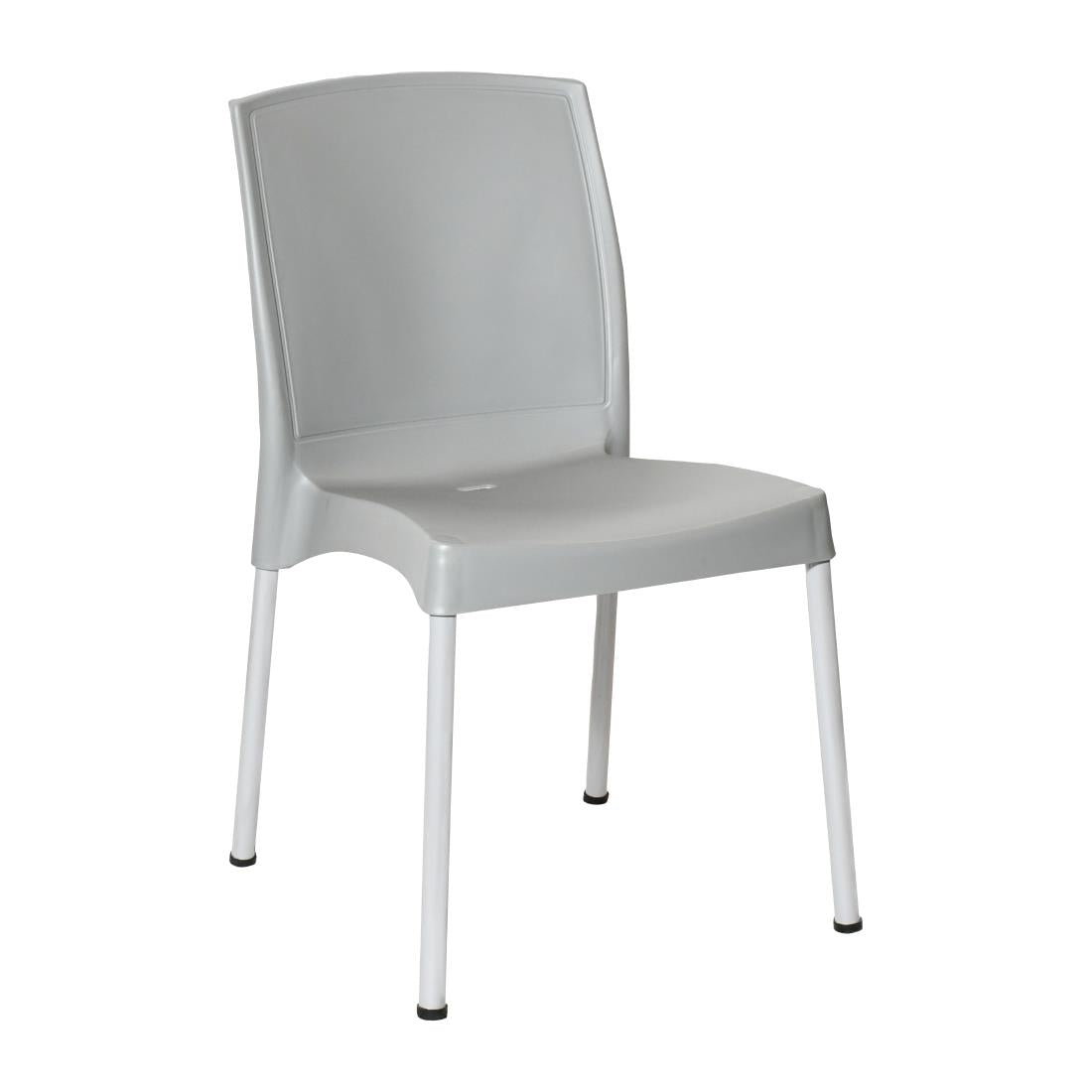 JA920 Bolero Elements Polypropylene Plain Side Chair Grey (Set 4)