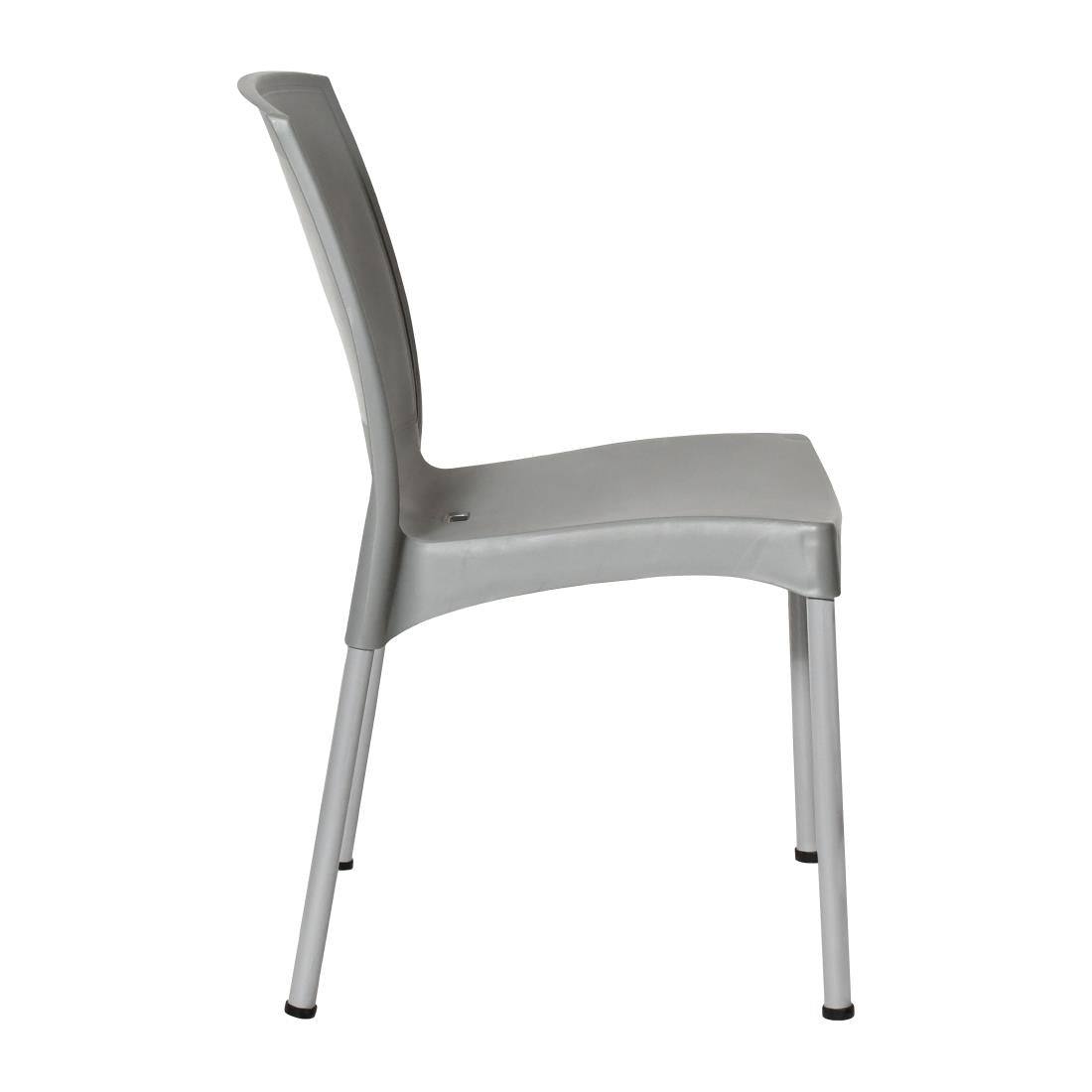 JA920 Bolero Elements Polypropylene Plain Side Chair Grey (Set 4)