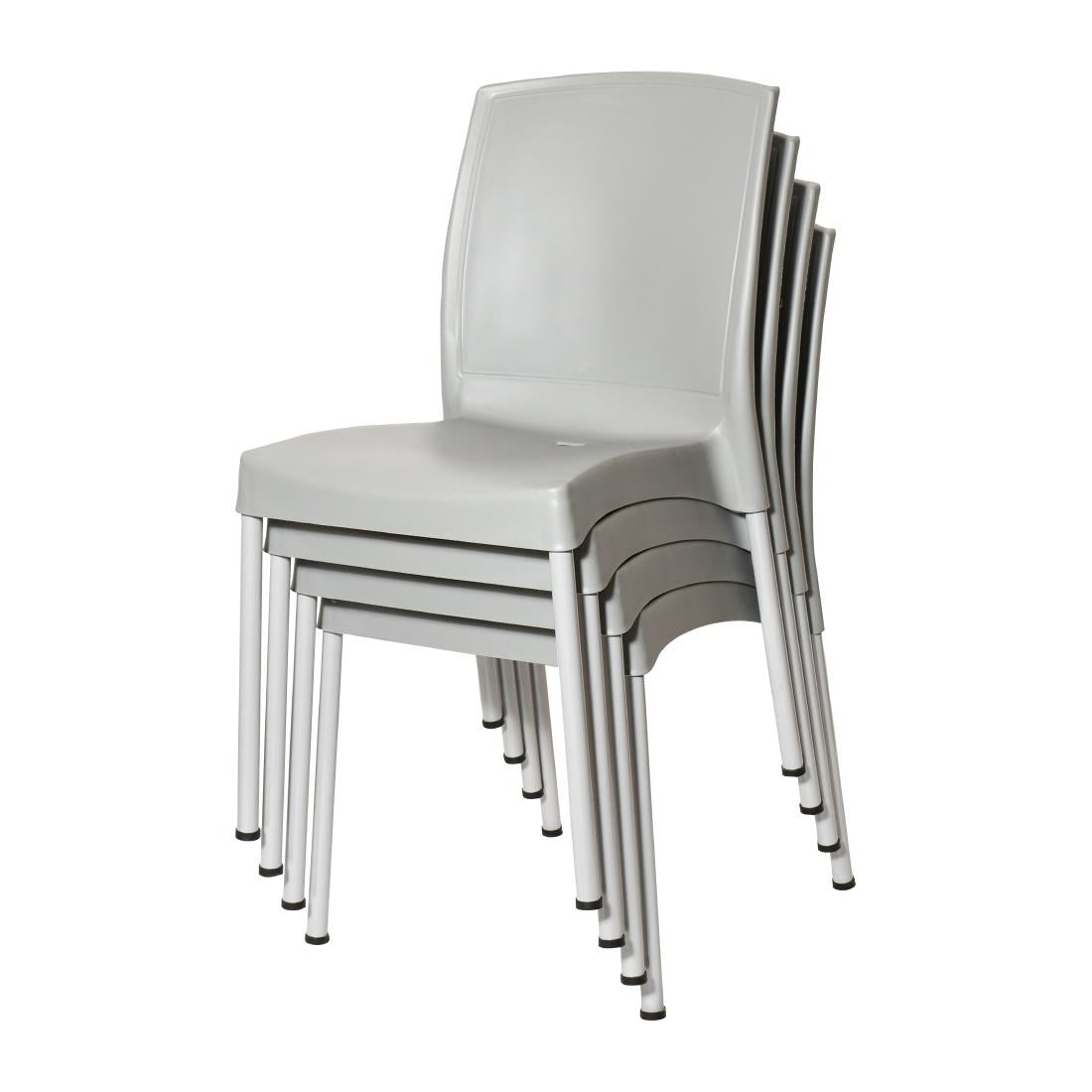 JA920 Bolero Elements Polypropylene Plain Side Chair Grey (Set 4)