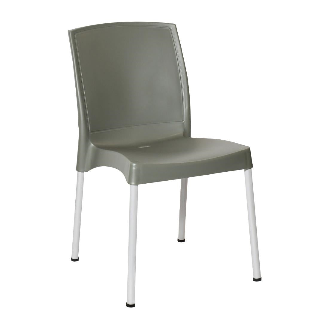 JA921 Bolero Elements Polypropylene Plain Side Chair Olive Green (Set 4)