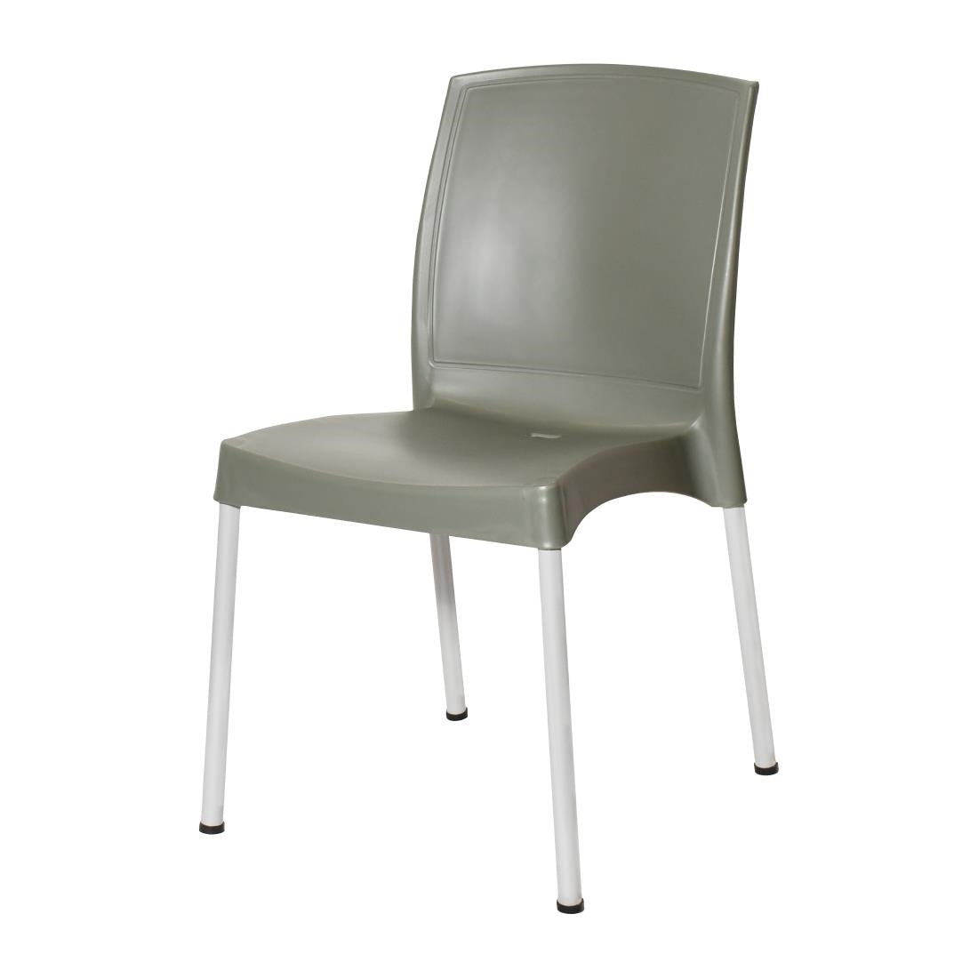 JA921 Bolero Elements Polypropylene Plain Side Chair Olive Green (Set 4)