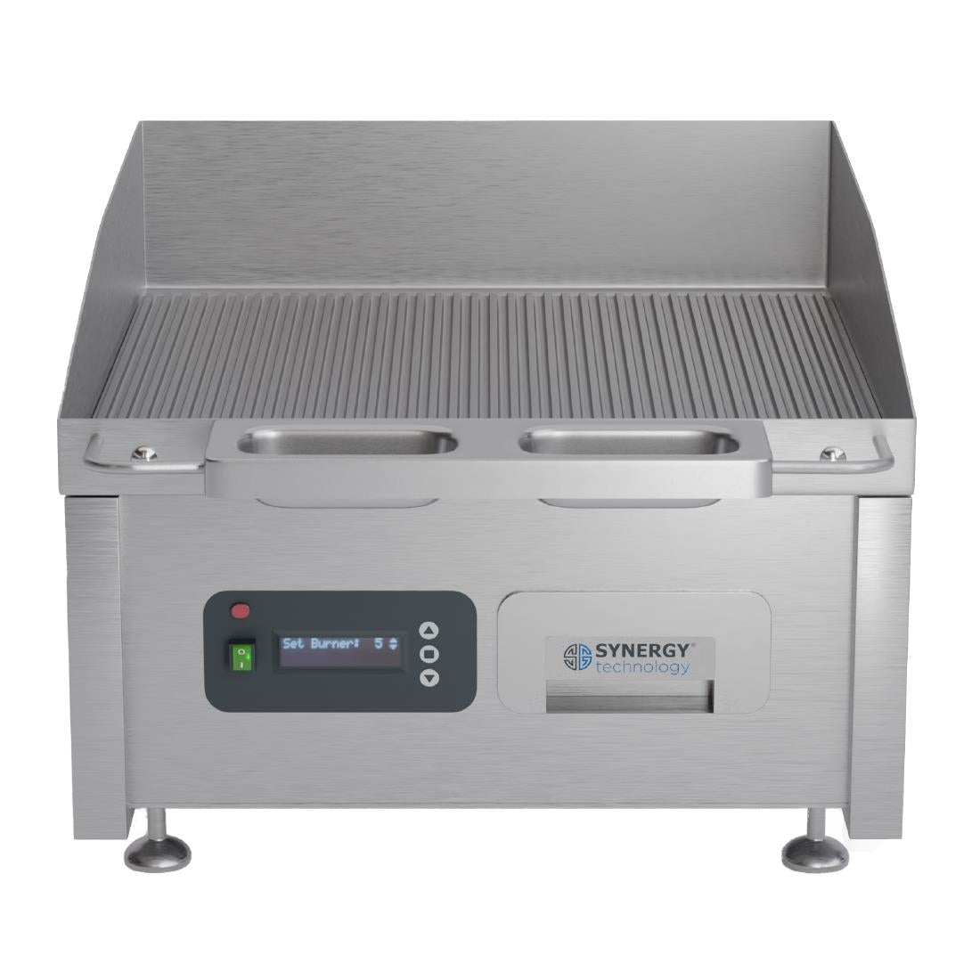 JA967 Synergy GRID600E-R Electric Griddle w/Ribbed Steel Top & Garnish Rail (Direct)
