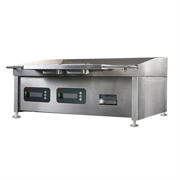 JA970 Synergy GRID900E-R Electric Griddle with Ribbed Mild Steel Top & Garnish Rail