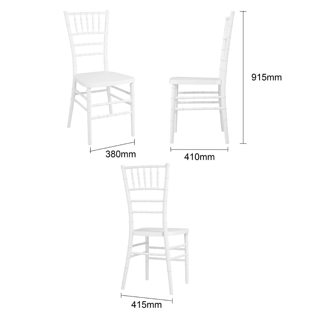 JA998 Bolero Chiavari Chair White (Set 4)