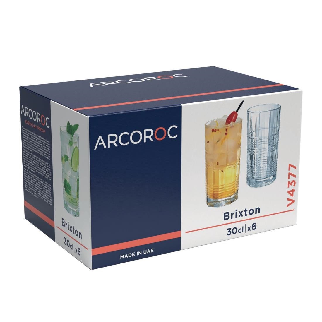 JB046 Arcoroc Brixton Hi Ball Tumblers 300ml (24 Pack)
