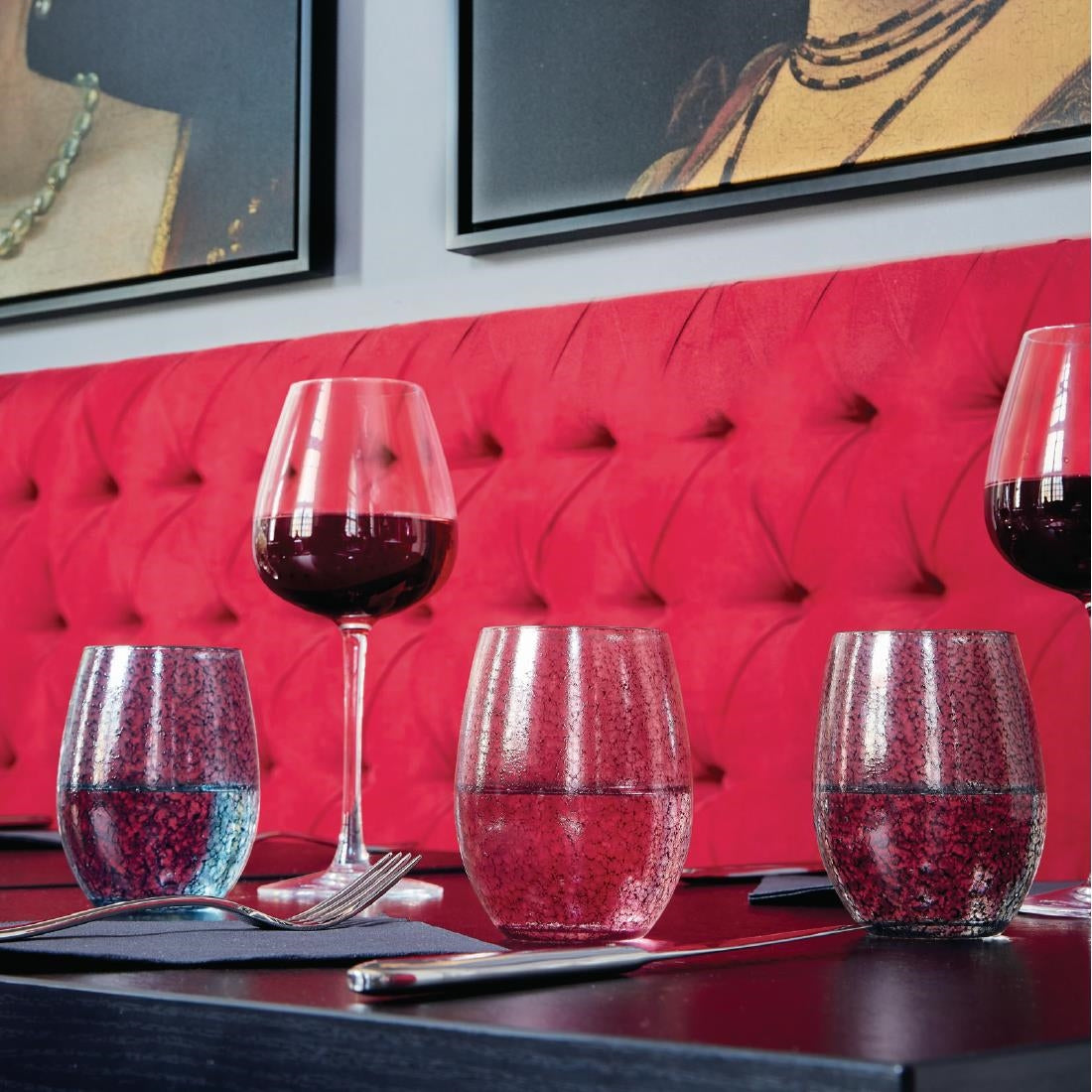 JB084 Chef & Sommelier Primary Red Handcraft Tumblers 360ml (24 Pack)