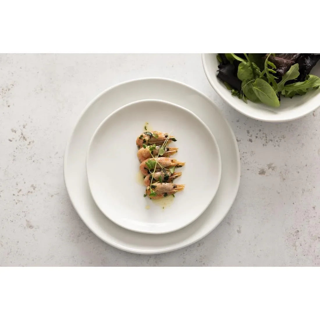 JB176 Olympia Chia White Plate - 200mm 8" (Box 6)