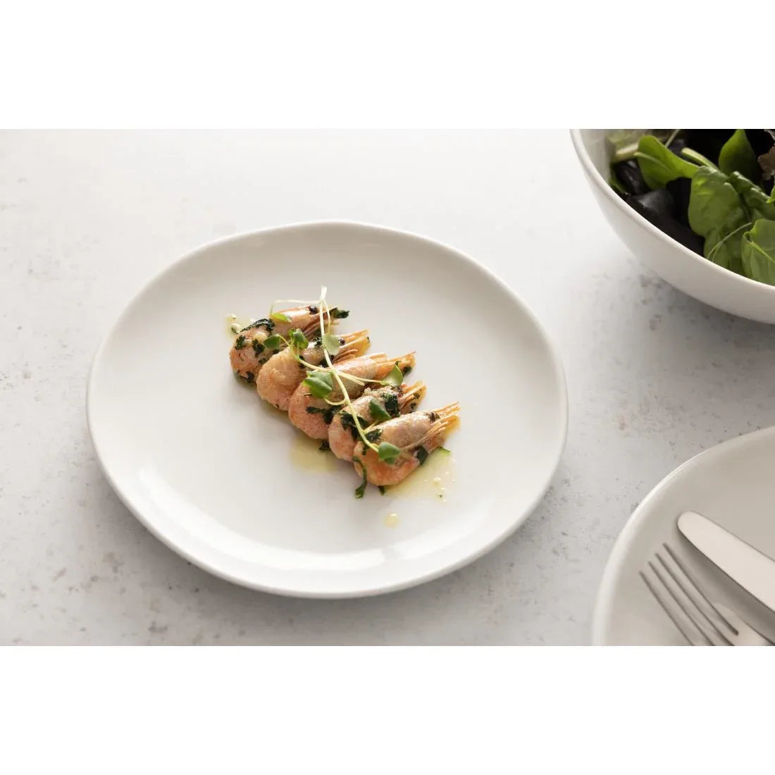 JB176 Olympia Chia White Plate - 200mm 8" (Box 6)