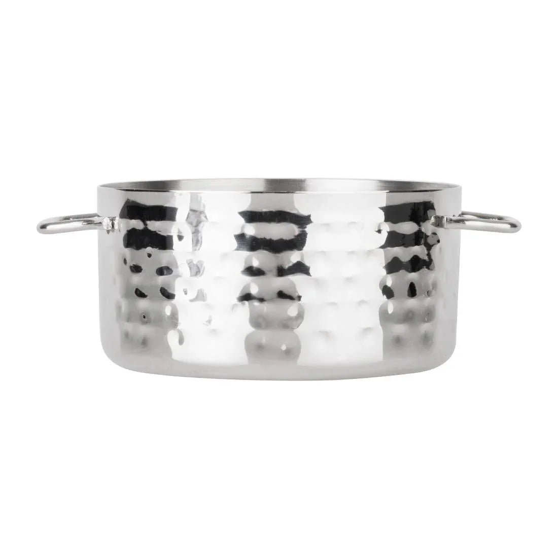 JB193 Olympia Table Presentation Mini Casserole Dish Stainless Steel Hammered - 120mm
