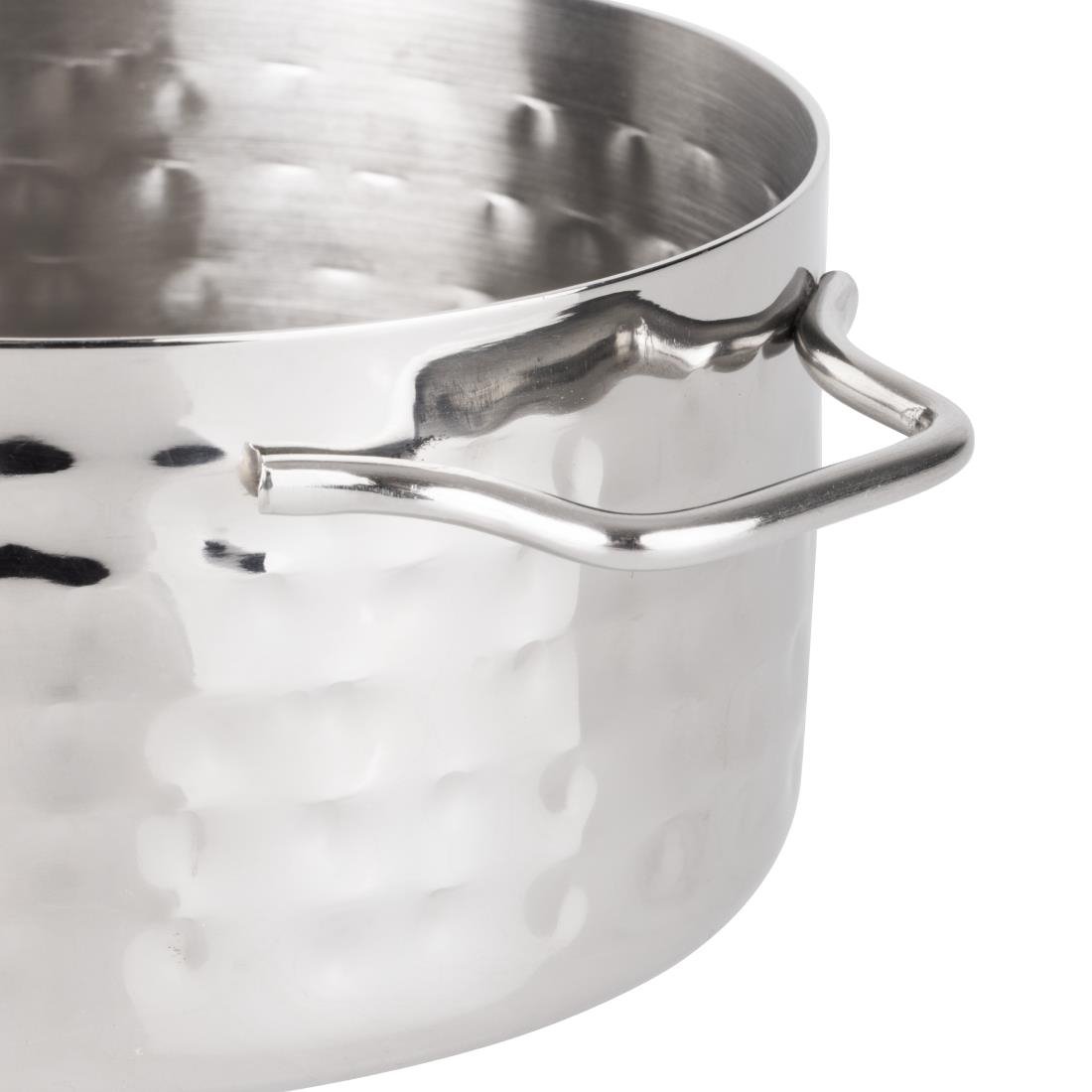 JB193 Olympia Table Presentation Mini Casserole Dish Stainless Steel Hammered - 120mm
