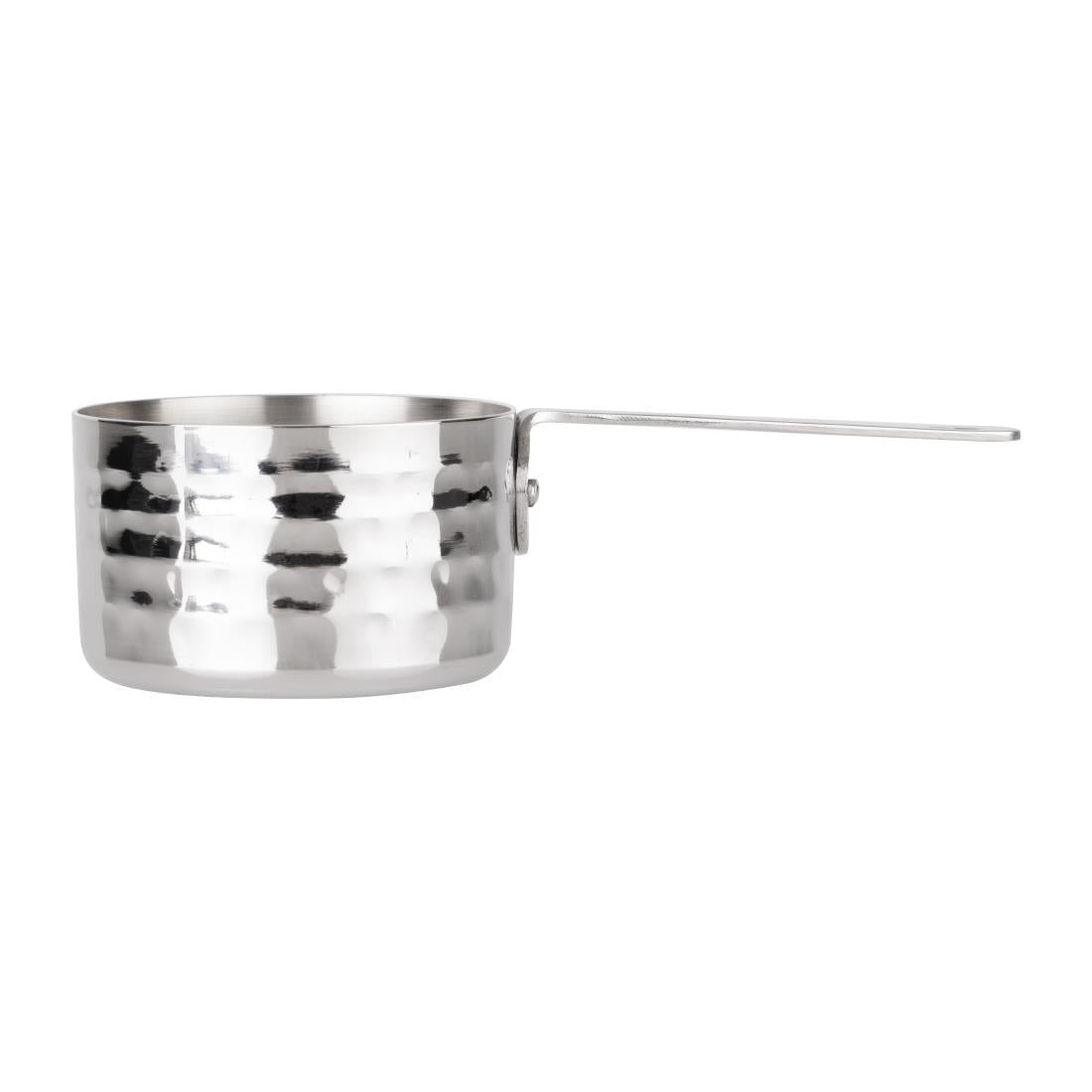 JB195 Olympia Table Presentation Mini Sauce Pan Stainless Steel Hammered - 70x45mm