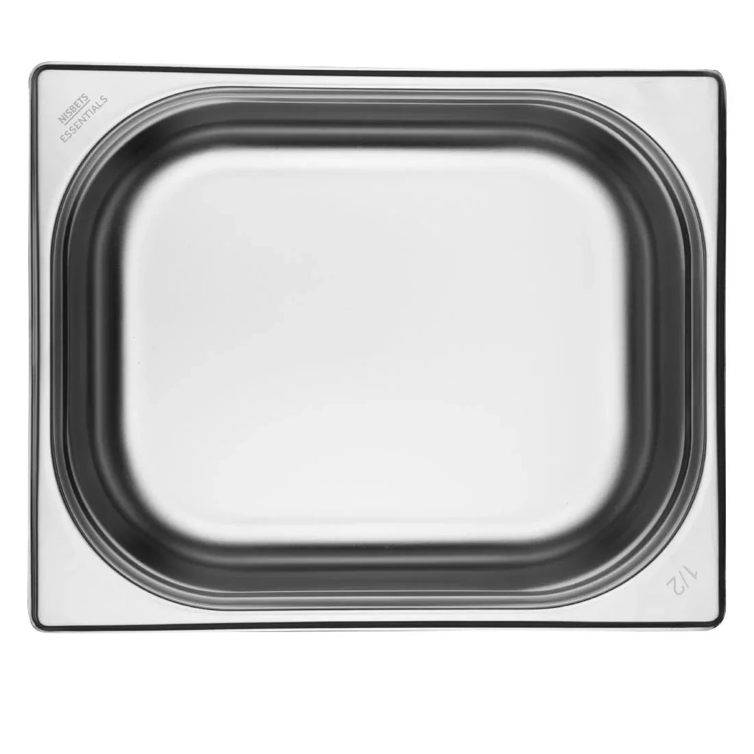 JB372 Nisbets Essentials Stainless Steel Gastronorms 1/2 100mm (Pack 3)