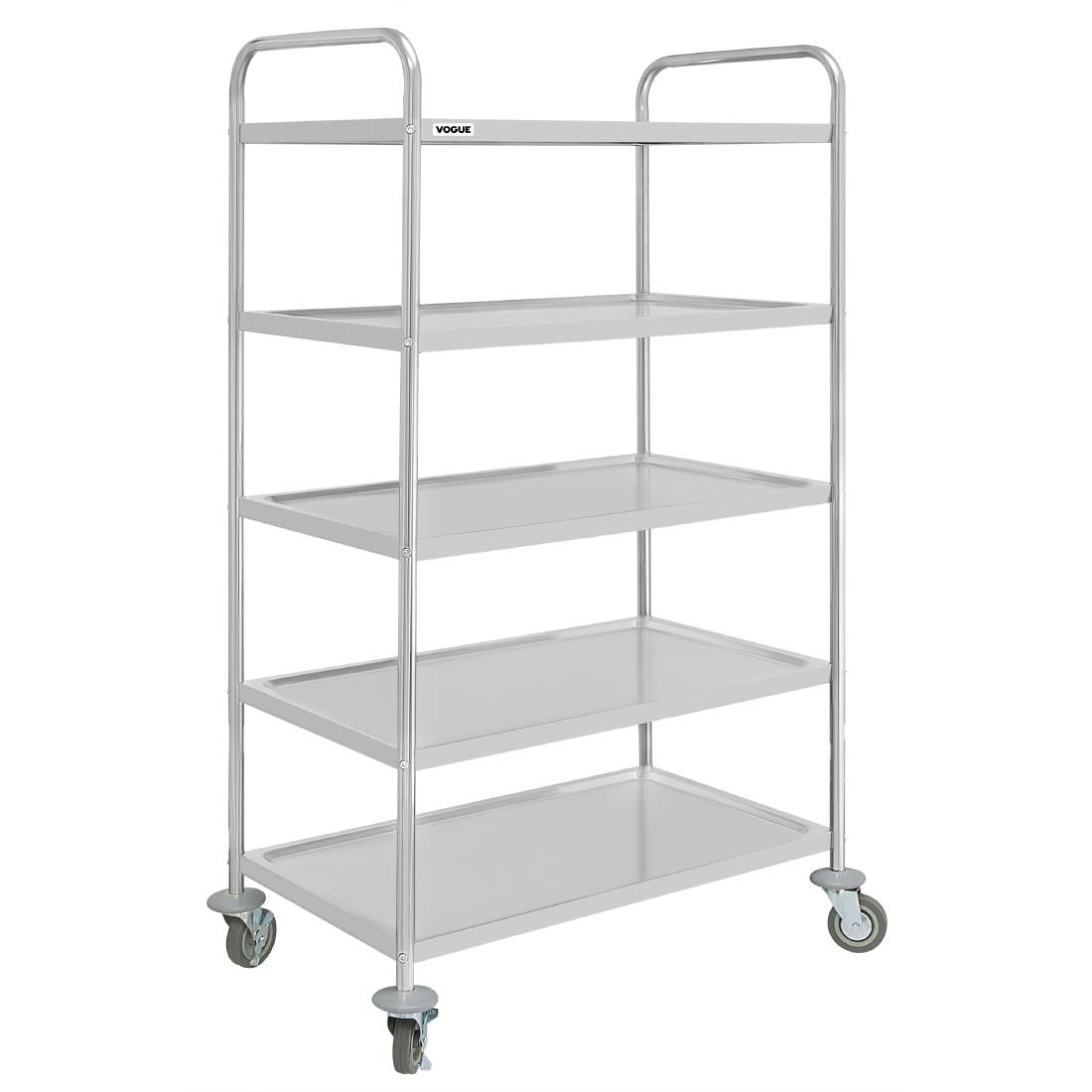 JB374 Vogue 5 Tier Flat Pack Trolley St/St -855x540x1581mm